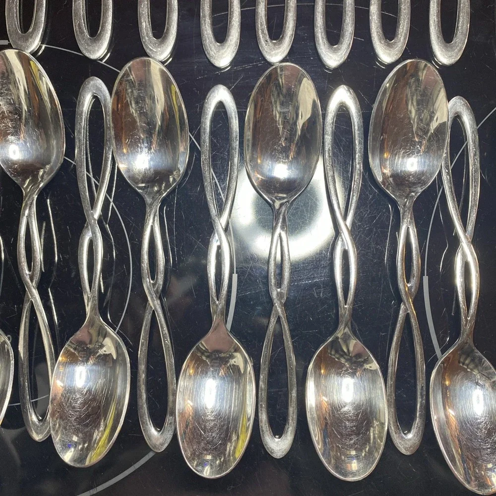 Cambridge Allusion Infinity 24‎ Pc Lot 11 Knives 13 Larger Spoons